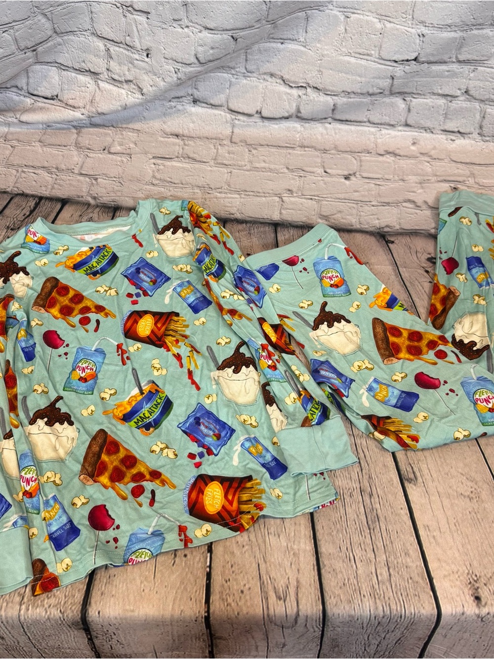 Fletch Bamboo Snacks Pattern Bamboo 2 Piece Pajama Set
